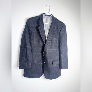 Men’s Burberry’s Plaid Charcoal Blazer